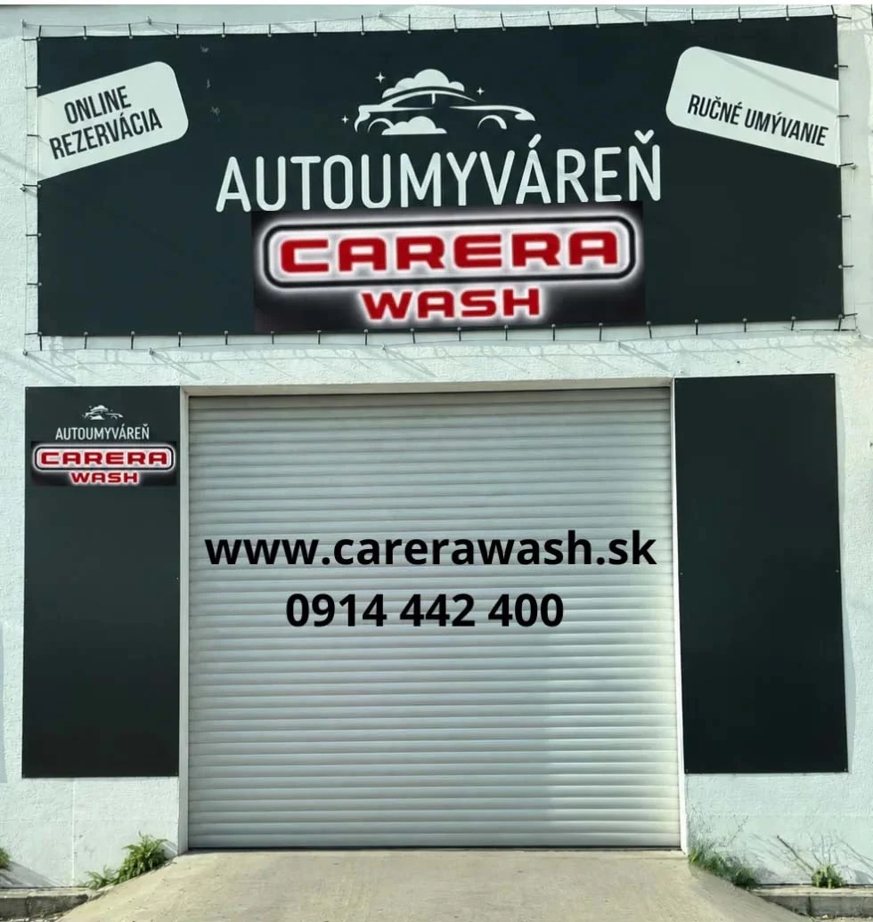Vstup do ručnej autoumyvárne CARERA WASH v Bratislave